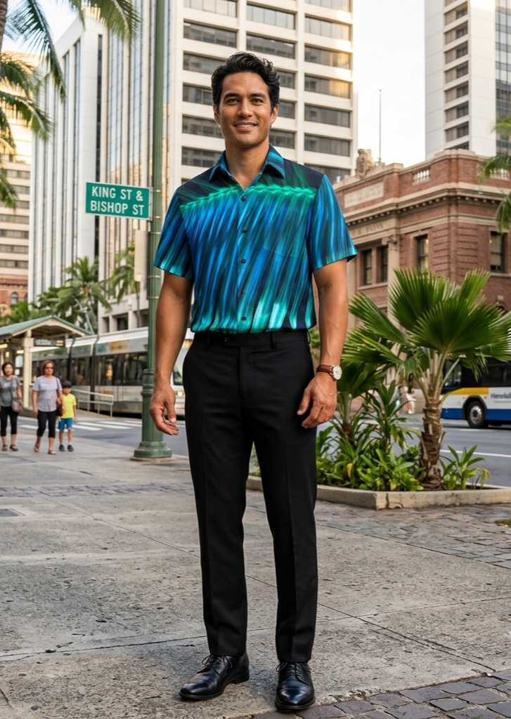 KAMAKA Shirt- Royal Palm