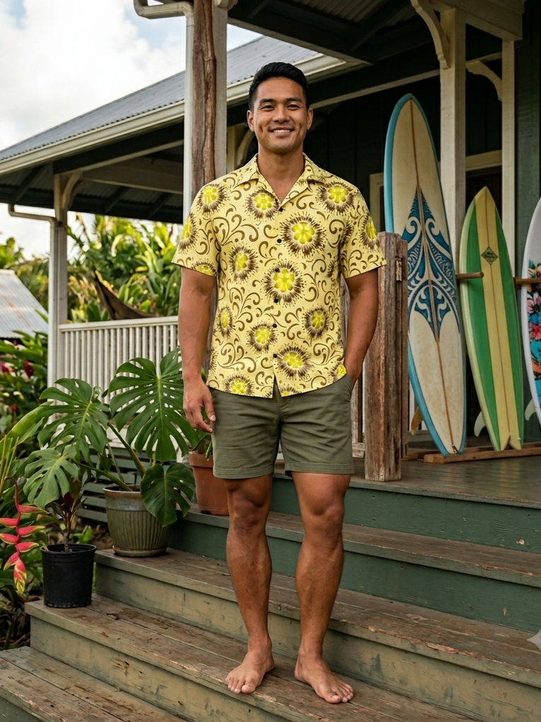 KAMAKA Shirt- Liliko'i Pua Yellow
