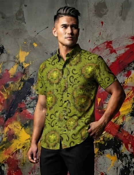KIMO SHIRT- Liliko'i Pua Olive Green