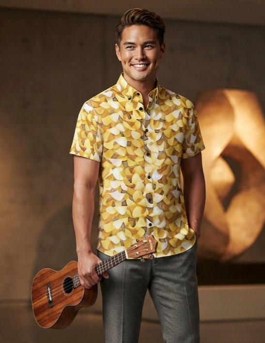 KIMO SHIRT- Lei Pua Kenikeni