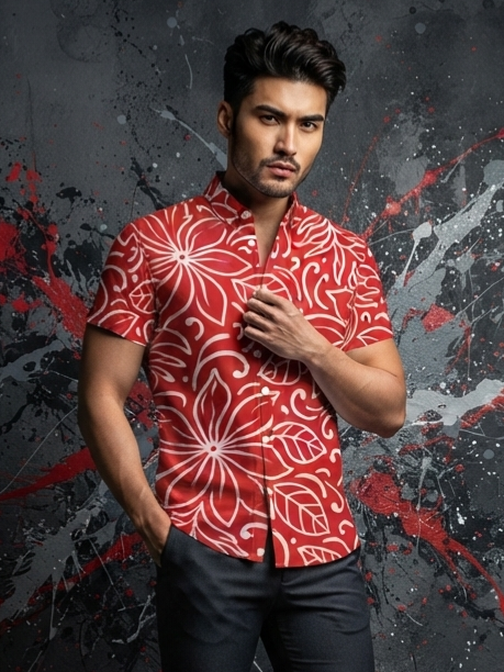 KIMO SHIRT- Tiare Red