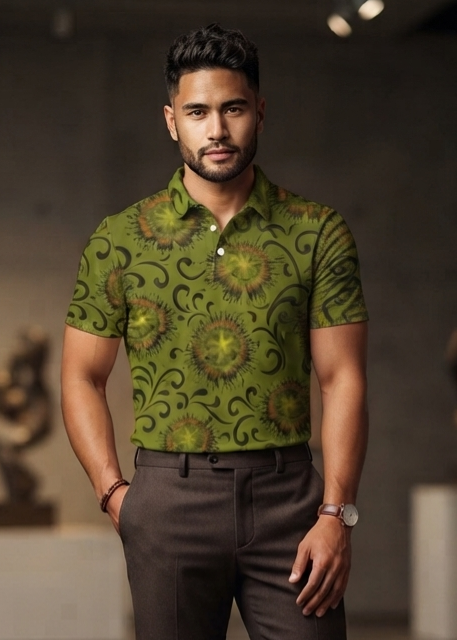 IKAIKA SHIRT- Liliko'i Pua Olive Green