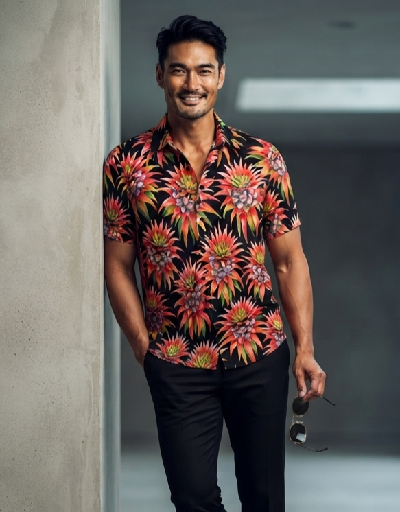 KAMAKA SHIRT- Deco Pineapple