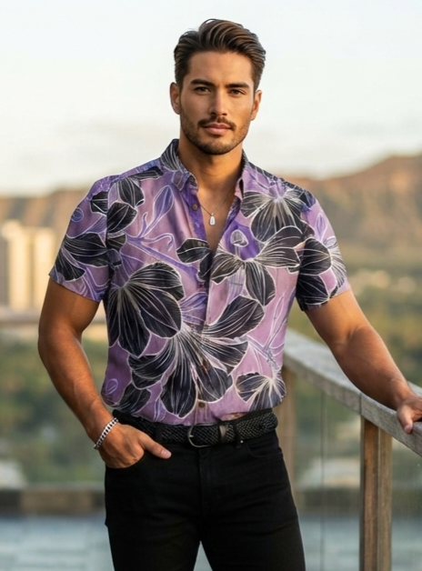 KEOLA SHIRT- Naupaka Purple