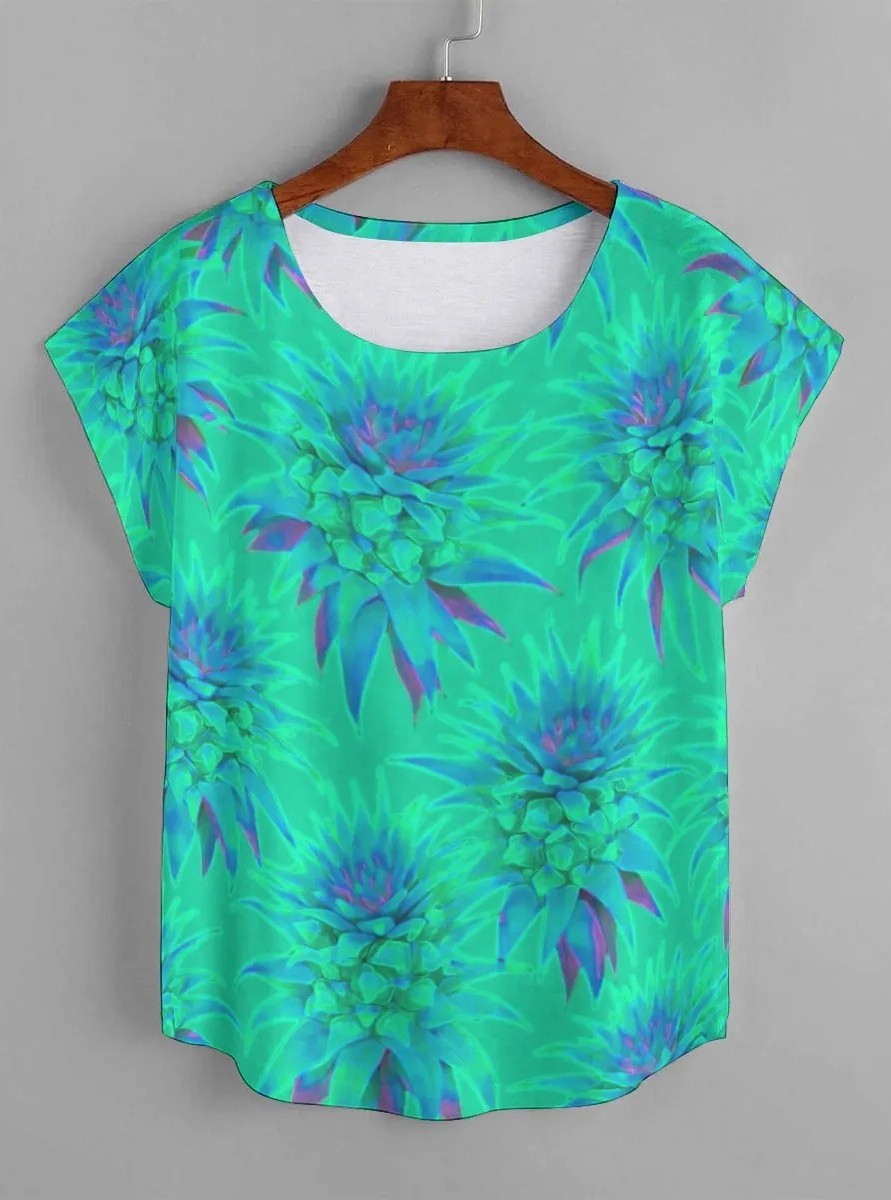 KEONE BLOUSE- Pineapple Aqua