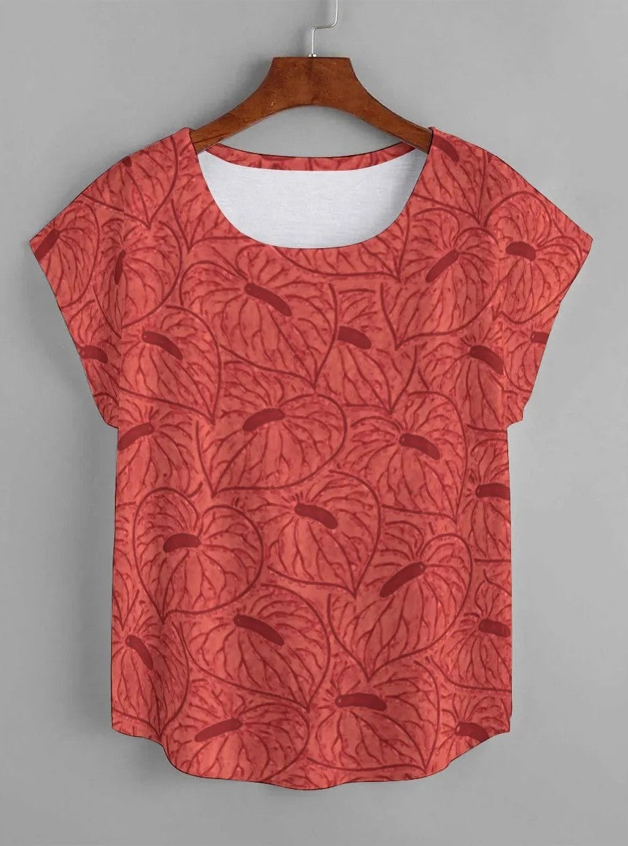 KEONE BLOUSE- Anthurium Red