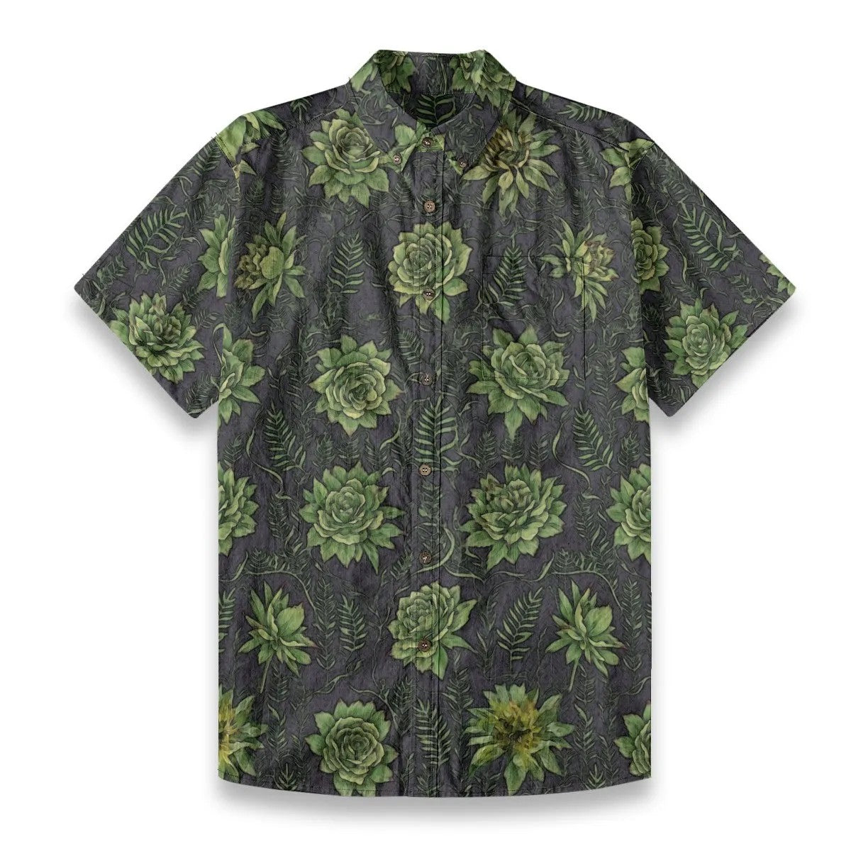 KEOLA SHIRT- Green Rose Kealoha