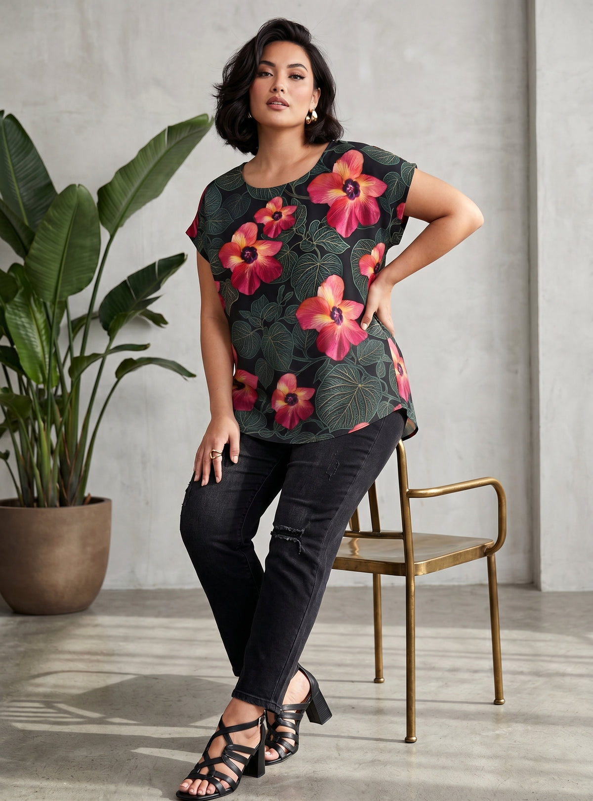 KEONE BLOUSE- Hau Pua Red