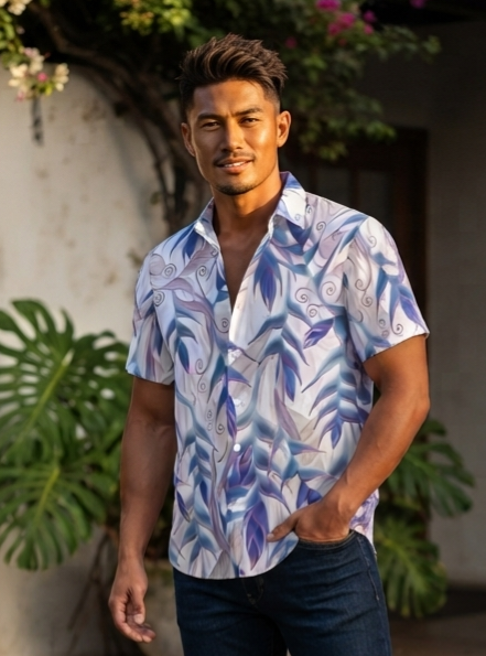 KAMAKA SHIRT- Heliconia Blue