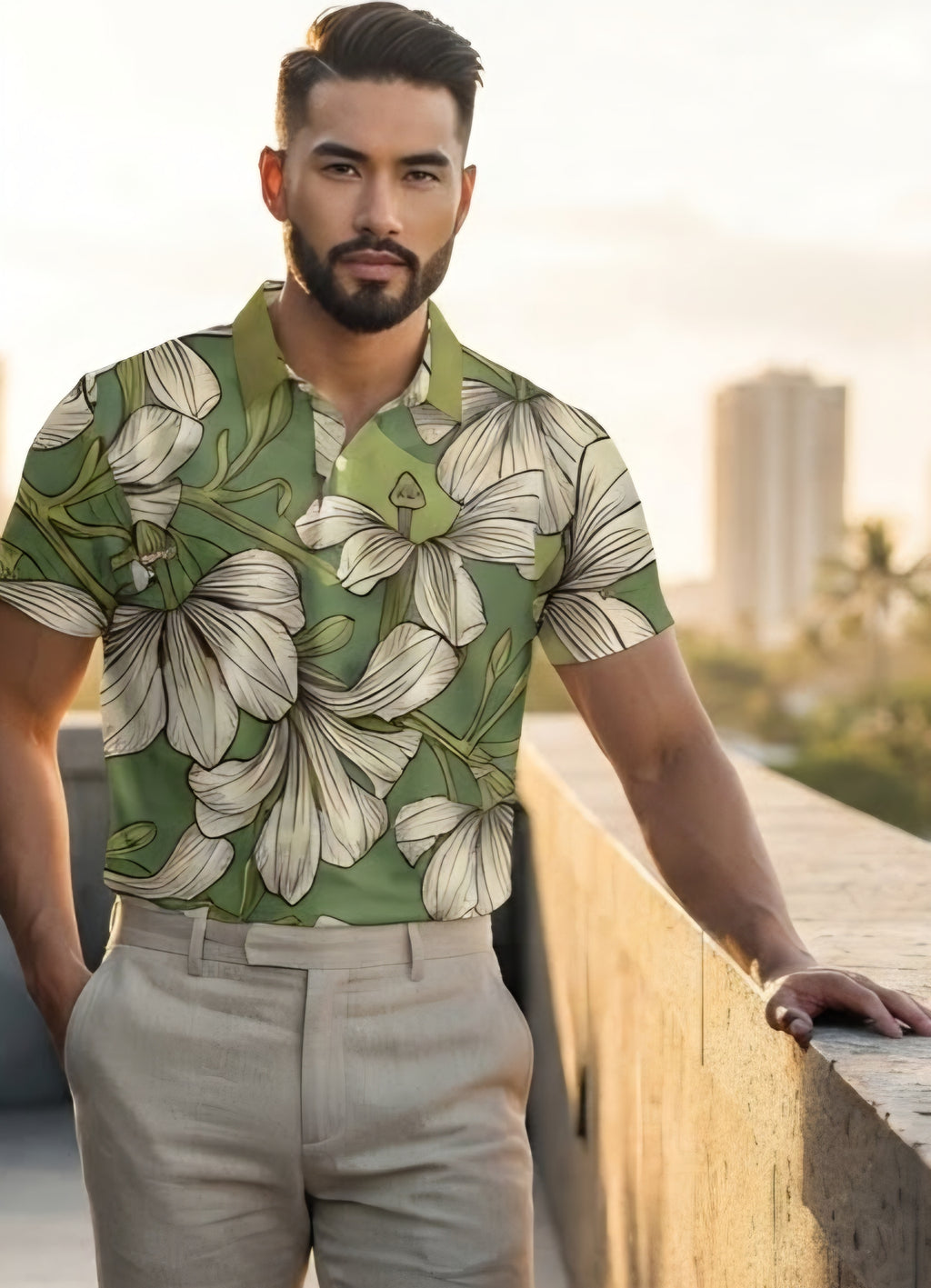 IKAIKA SHIRT- Naupaka Green