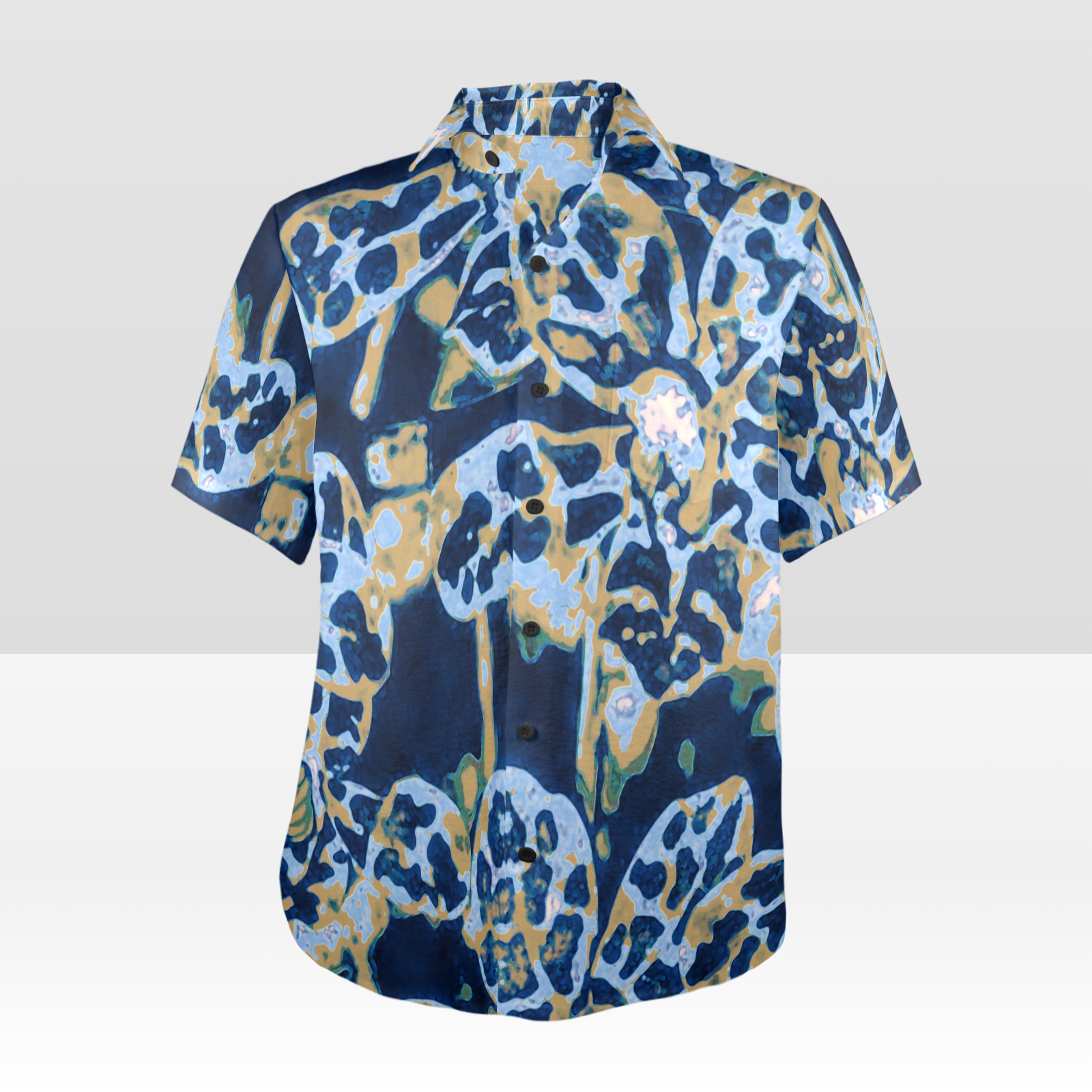 KAMAKA Shirt- Orchid Batik Blue