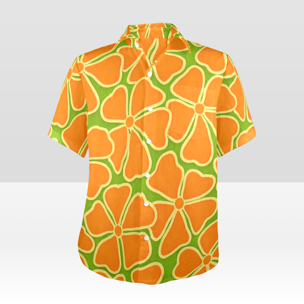 KAMAKA Shirt- Pua Doodles Mandarin Orange