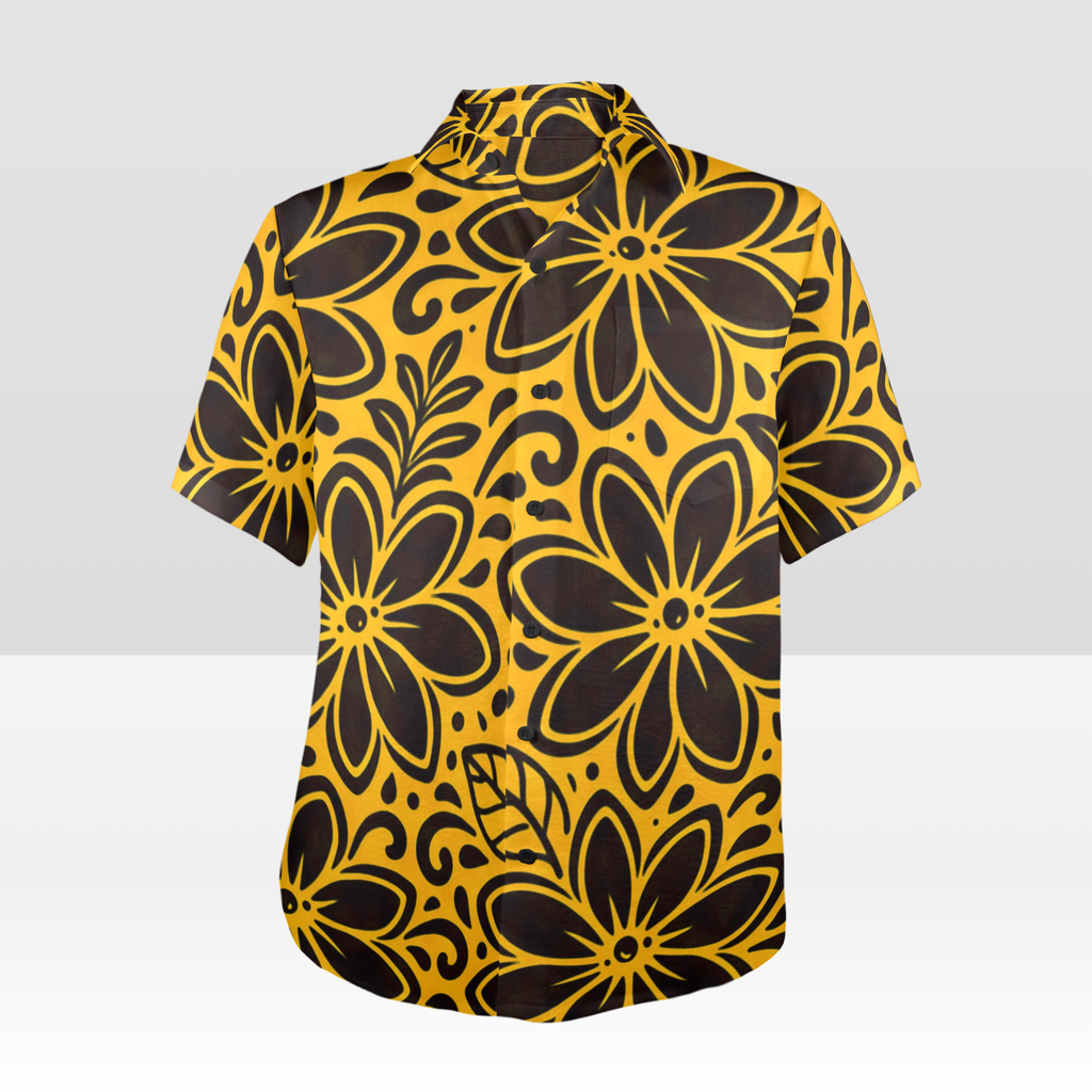 KAMAKA Shirt- Tiare Bold on Gold