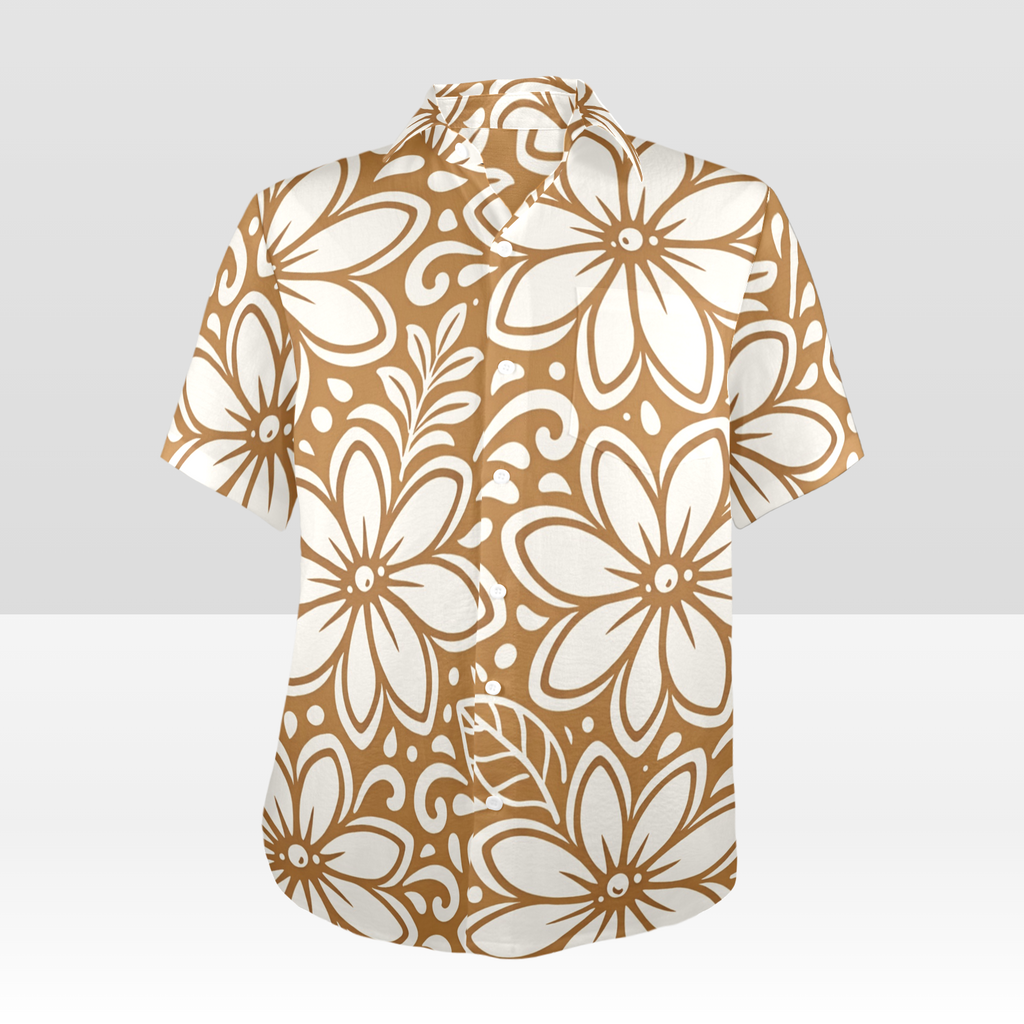 KAMAKA Shirt- Tiare Bold Mocha