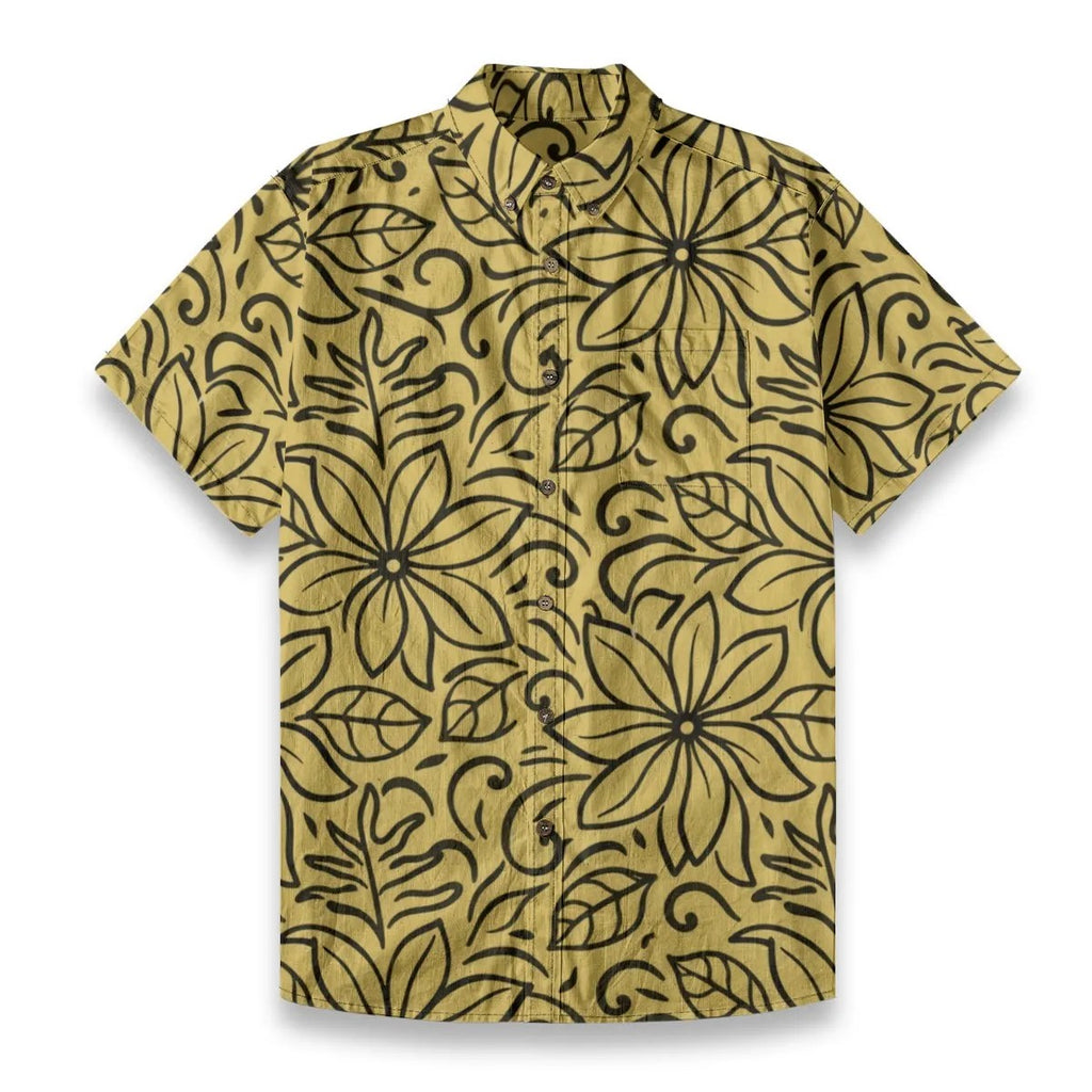 KEOLA SHIRT- Tiare Black & Gold