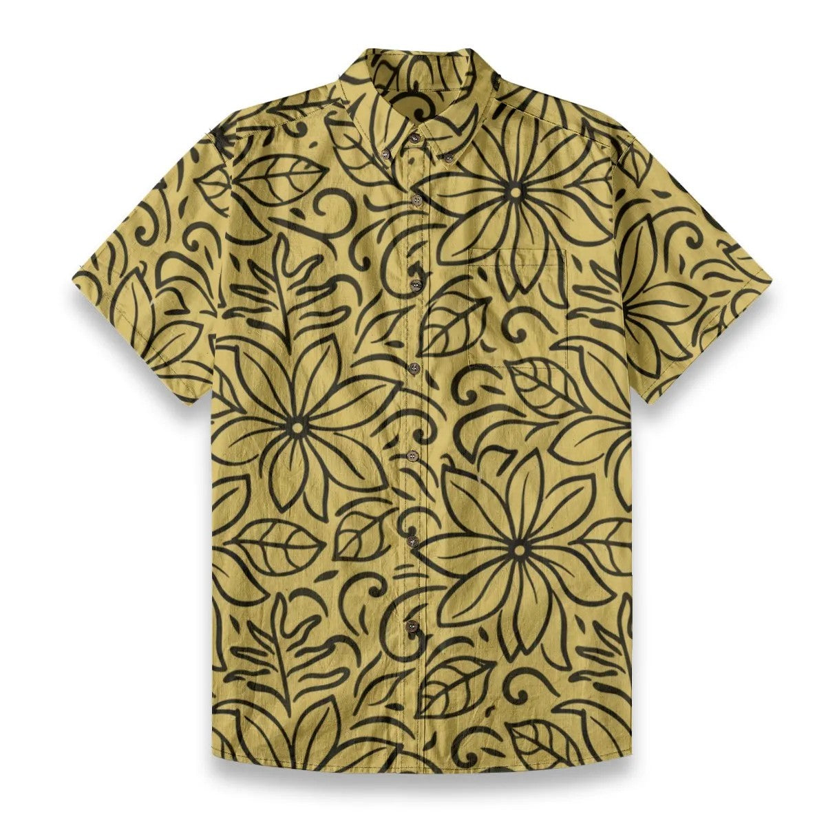 KEOLA SHIRT- Tiare Black & Gold