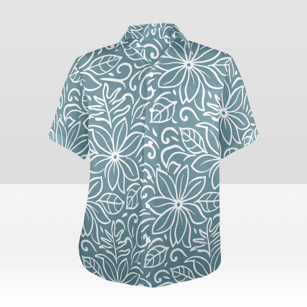 KAMAKA Shirt- Tiare Slate Blue