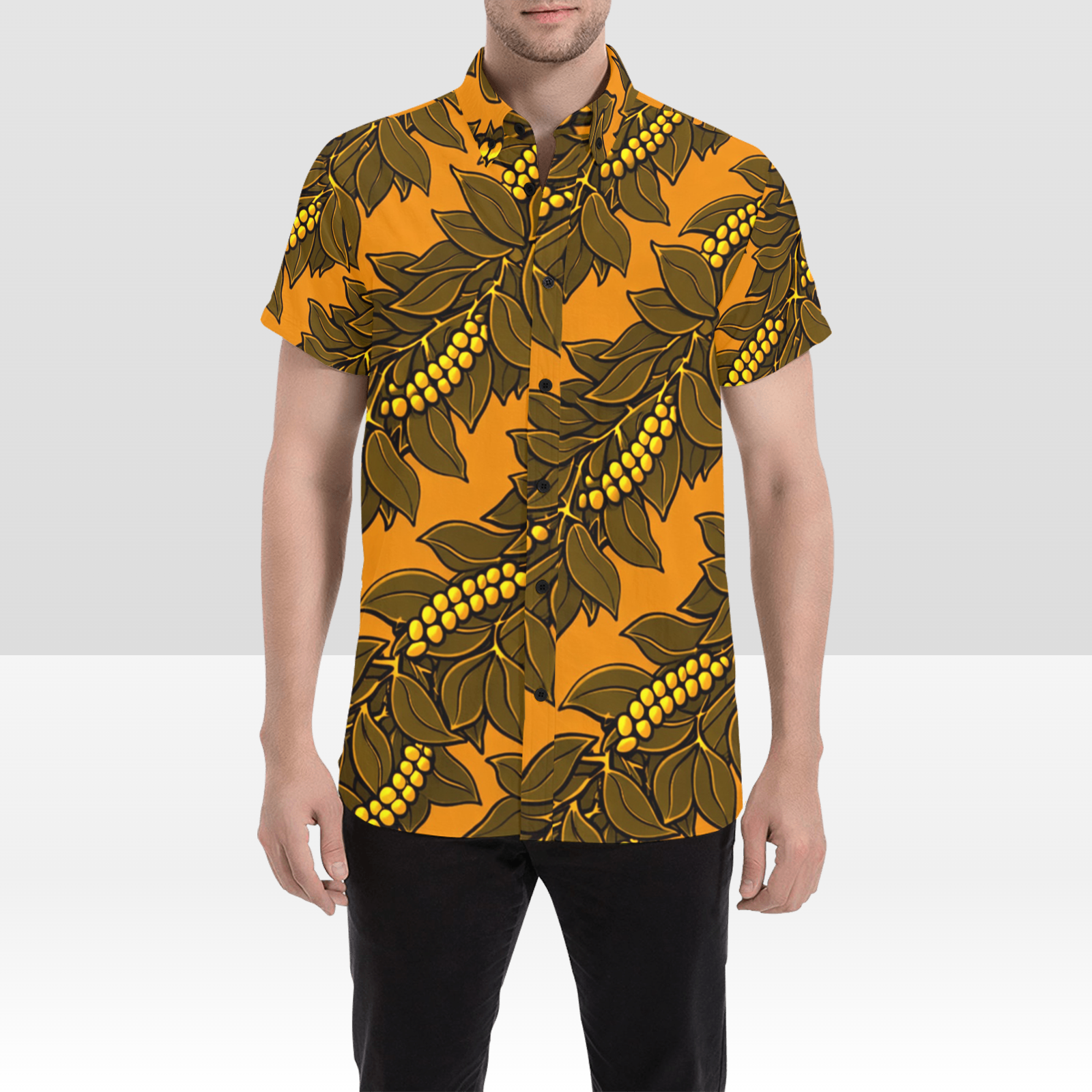 KIMO SHIRT- Maile & Mokihana Warm