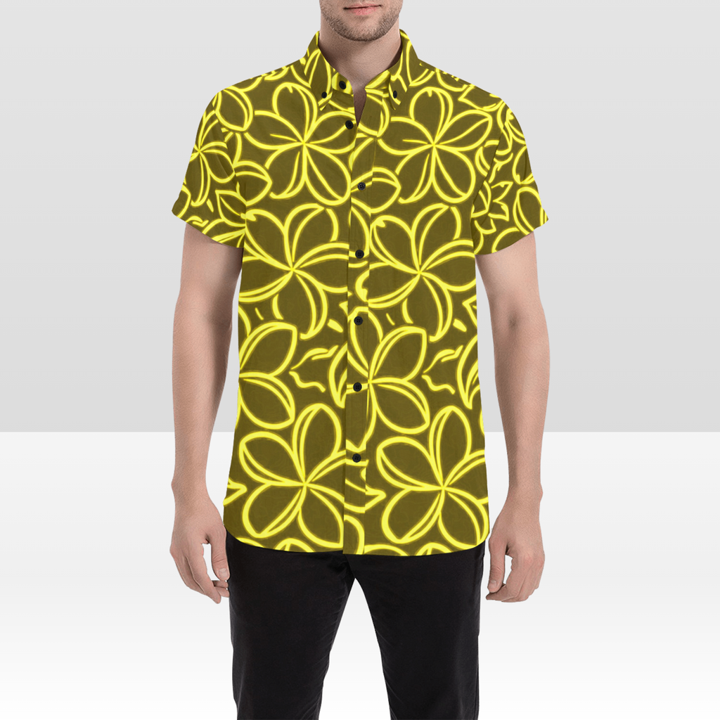 KIMO SHIRT- Pua Melia on Chocolate