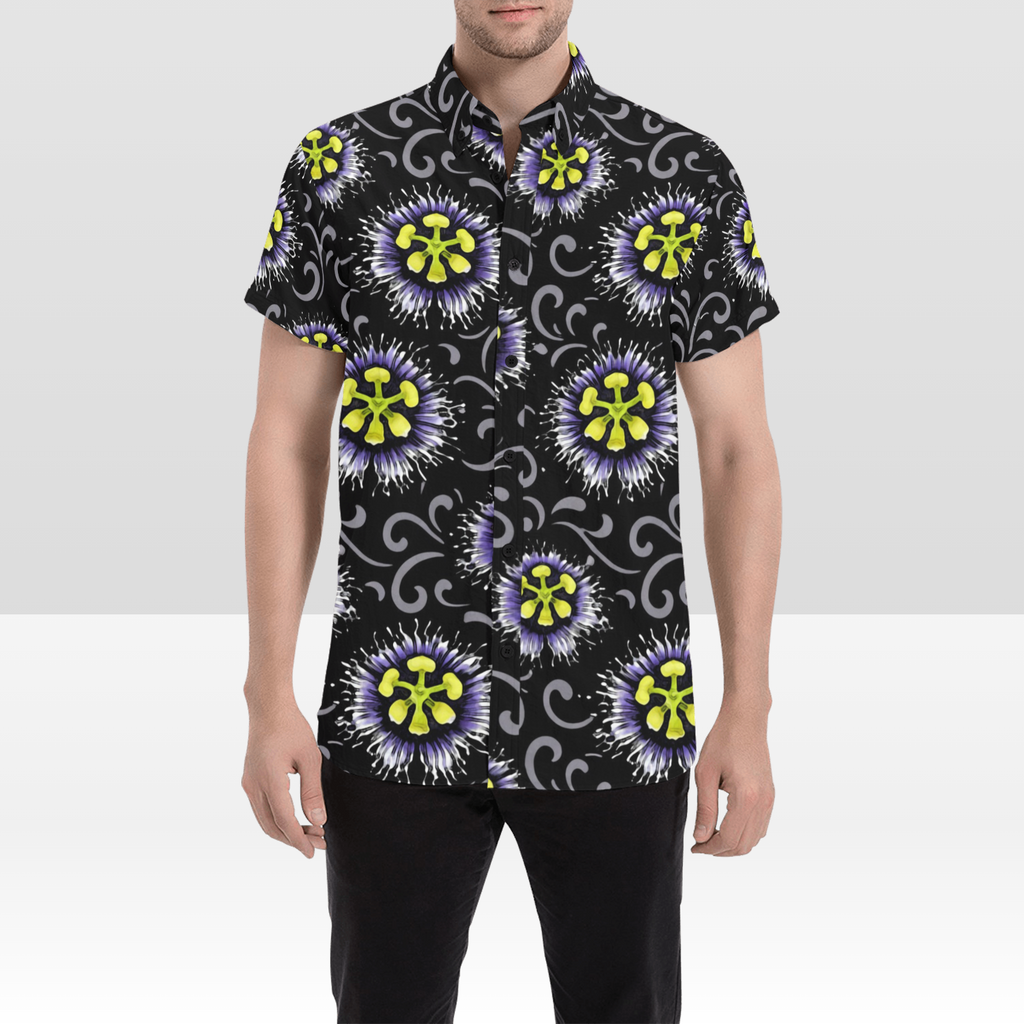 KIMO SHIRT- Liliko'i Pua on Black