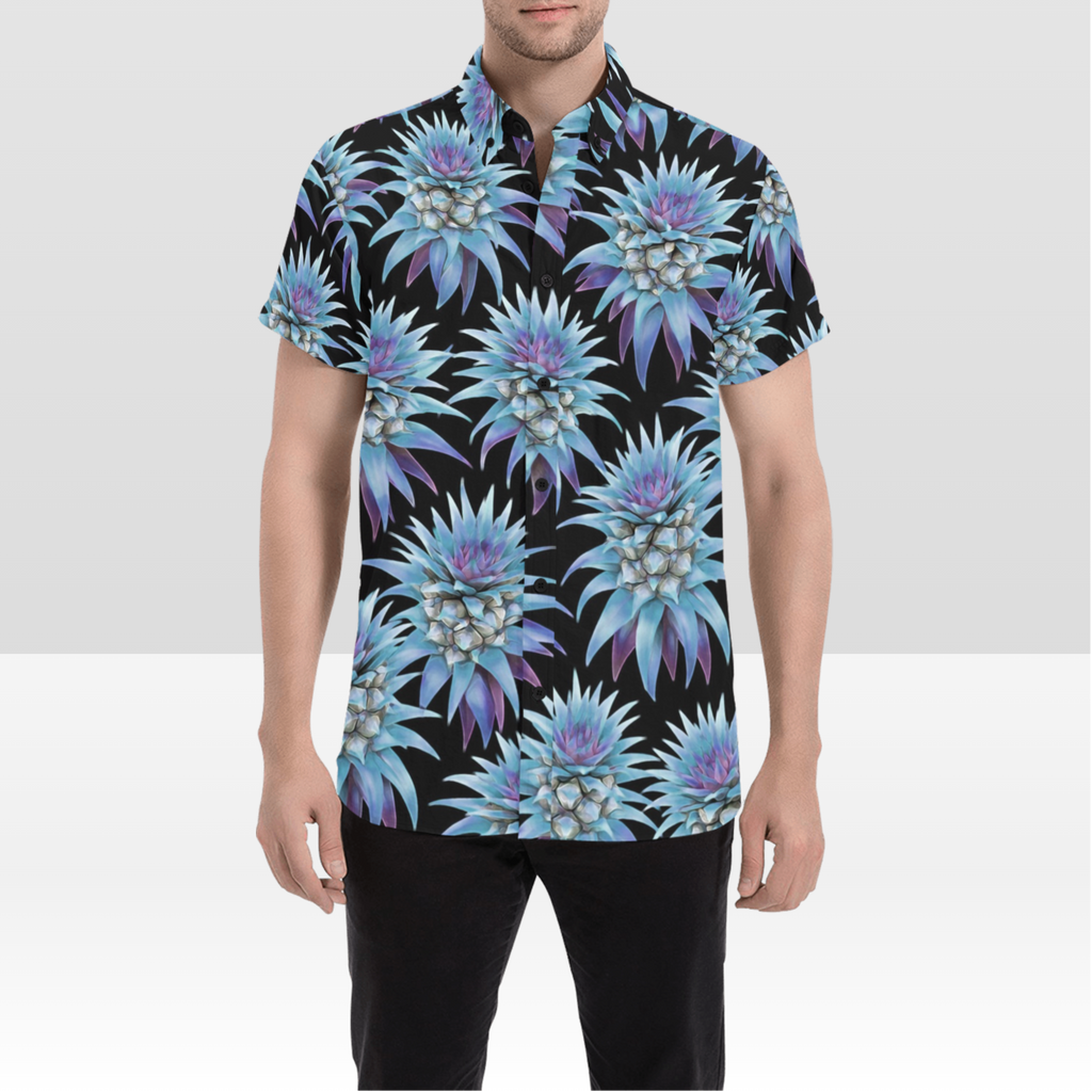 KIMO SHIRT- Deco Pineapple Blue
