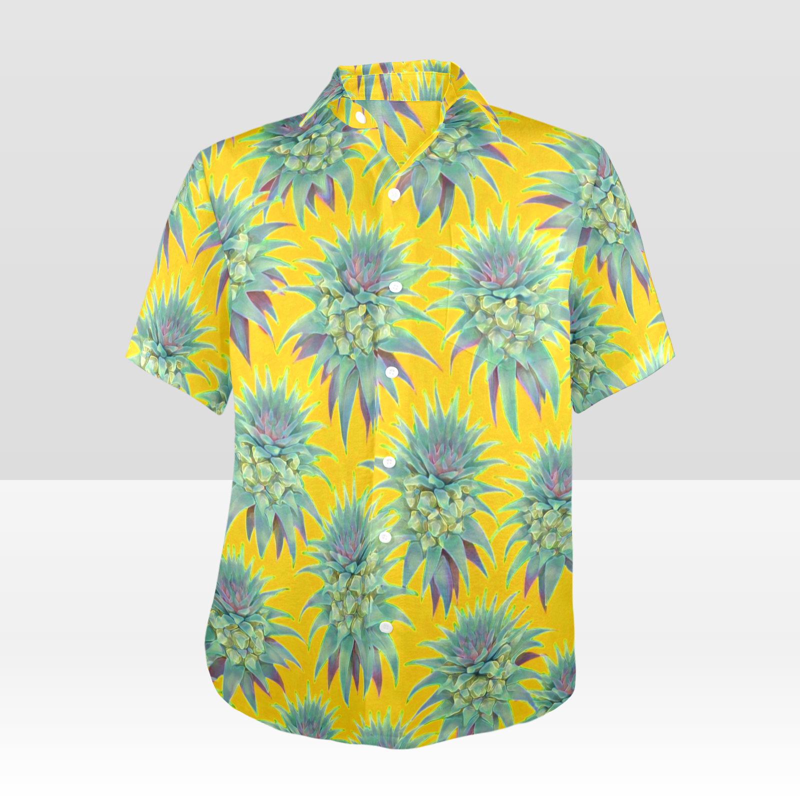 KAMAKA SHIRT- Deco Pineapple Sunny Yellow