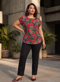 KEONE BLOUSE- Red Lehua