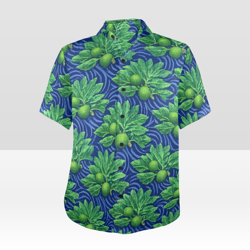 KAMAKA Shirt- Ulu on Blue